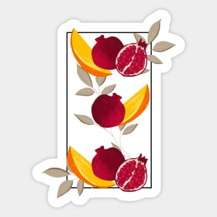 Pomegranate and mango pattern Sticker